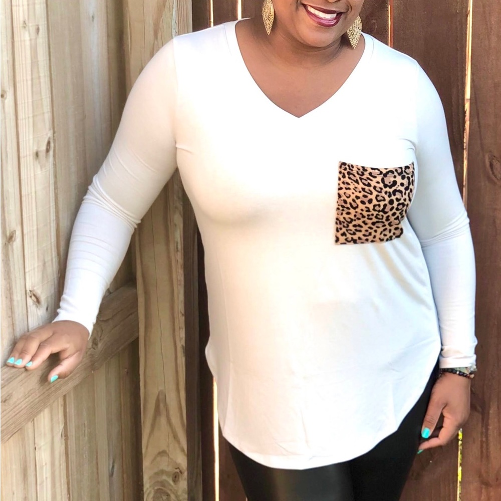 Leopard Print Pocket Top